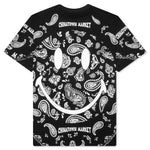 Chinatown x YG Paisley Smiley Tee - Black