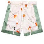 Color Block Silk Shorts - Poppy Ivory
