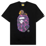 Color Camo Milo on Big Ape Tee - Black/Purple