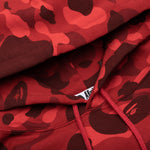 Color Camo Pullover Hoodie - Red