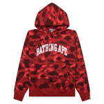 Color Camo Pullover Hoodie - Red
