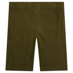 Color Pleats Shorts - Olive Khaki