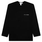 Comme Des Garcons SHIRT L/S Chest Logo Tee - Black
