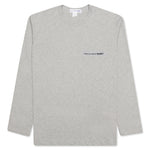 Comme Des Garcons SHIRT L/S Chest Logo Tee - Grey