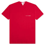 Comme Des Garcons SHIRT S/S Chest Logo Tee - Red