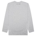 Comme Des Garcons SHIRT Small Back Logo L/S Tee - Grey