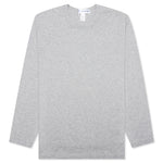 Comme Des Garcons SHIRT Small Back Logo L/S Tee - Grey