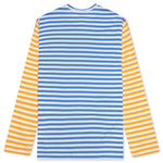 Bi-Color Stripe T-Shirt - Blue/Yellow