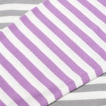 Bi-Color Stripe T-Shirt - Grey/Purple