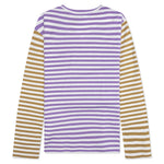 Bi-Color Stripe T-Shirt - Purple/Olive