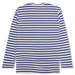 Green Emblem Striped L/S T-Shirt - Navy/White