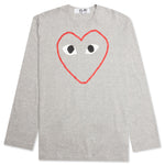 Grey Heart Logo L/S Tee - Grey