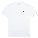 Little Black Heart Polo Shirt - White