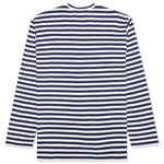 Little Red Heart Striped L/S T-Shirt - Navy/White