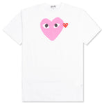 Red Emblem Heart T-Shirt - White/Pink