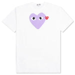 Red Emblem Heart T-Shirt - White/Purple
