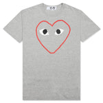 CDG Heart Sketch Tee - Grey