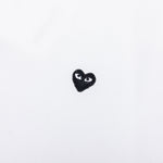 Small Black Heart Button Down - White
