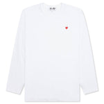 Small Red Heart L/S T-Shirt - White
