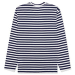 Small Red Heart Striped L/S T-Shirt - Navy/White