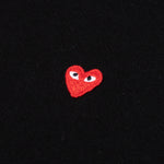 Small Red Heart T-Shirt - Black