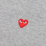 Small Red Heart T-Shirt - Grey