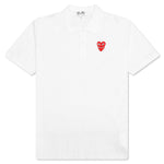 Stacked Heart Polo Shirt - White