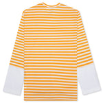 Stripe White T-Shirt - Yellow