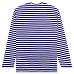 Striped Big Heart L/S T-Shirt - Blue/White