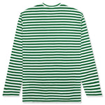 Striped Big Heart L/S T-Shirt - Green/White