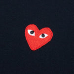 Women's CDG Heart Emblem Polo Tee - Navy