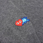 Comme des Garcons PLAY x the Artist Invader Button Cardigan - Grey
