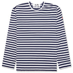 Comme des Garcons PLAY x the Artist Invader Striped L/S Tee - Blue/White