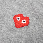 Comme des Garcons PLAY x the Artist Invader V-Neck Pullover - Top Grey
