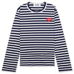 Comme des Garcons PLAY x the Artist Invader Women's L/S T-Shirt - Navy/White