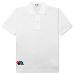 Comme des Garcons PLAY x the Artist Invader Women's Polo - White