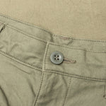 Contrast Cotton Pants - Khaki