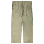 Contrast Cotton Pants - Khaki