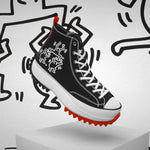 Converse x Keith Harring Run Star Hike Hi - Black/White/Red