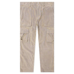 Corduroy Logo Cargo Pants - Beige Wash