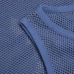 Cotton Big Mesh Tank - Navy