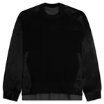 Cotton Chino Mix Pullover - Black