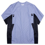 Cotton Poplin Pullover - Blue Stripe