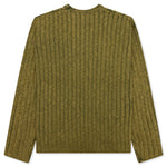 Cotton Slub Rib Crew - Green