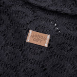 Crochet Button Up - Black