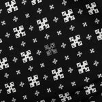 Cross Bandana Swim Short - Black/White