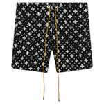 Cross Bandana Swim Short - Black/White