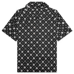 Cross Bandana Rayon Shirt - Black/White
