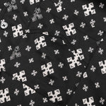 Cross Bandana Rayon Shirt - Black/White