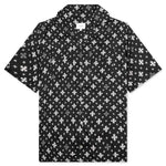 Cross Bandana Rayon Shirt - Black/White